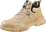 [BIAJIAZHUA] Steel Toe Shoes for Men Anti-Stress Anti-Spark, Safety Toe Shoes, Indestructible Shoes Slip Resistant, Women Steel Toe Shoes for Work Anti-Puncture Anti-Smash Anti-Colision(8)