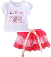 [LittleSpring] Cute Girls Birthday Clothes Sets