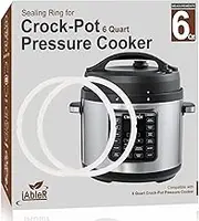 Original Sealing Ring Compatible with Crock-Pot Quart and 6 Quart Pressure Cooker Replacement Gasket for Crock Pot 6 Qt Silicone Seal Ring - 2 Packs