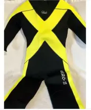 NWT Hevto Hero II Wetsuit Kids 3/2mm Neoprene Wet Suit Size 12 black and yellow