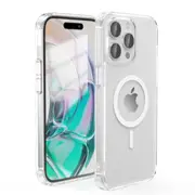 ZUSLAB for Apple iPhone 15 Pro MagSafe Case Slim Hybrid Pro Protective Heavy Duty Shockproof Cover (2023) - Clear