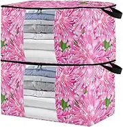 sanluoli 90L 2 Pack Under Bed Storage Container with Reinforced Handles, clear window Closet Storage Bags