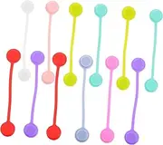 12Pcs Magnetic Cable Keeper Winder Colorful Cord Clips for Earphones USB Cables More Durable Reusable for Home Office School Random Color