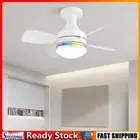 E27 Socket Ceiling Fans with Lights LED Light Bulb Fan with Remote Control (B)
