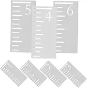 LAPYAPPE 7Pcs Growth Chart Stencil Template Reusable Plastic Wall Decor for Height Measurement for Decor Rustic Farmhouse Style