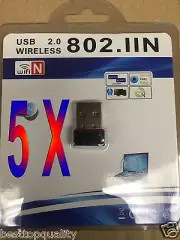 LOT 5 x Mini / micro Wireless USB WiFi Adapter LAN Adapter 802.11n/g/b wholesal