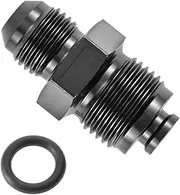 Aupoko 6AN Male Flare to M18x1.5 O Ring Seal Power Steering Adapter Fitting Connector, for fuel filters, power steering, Aluminum Black