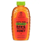 Nate's Organic 100% Pure Raw & Unfiltered Honey - USDA Certified Organic - 32...