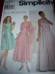 UNCIRCULATED SIMPLICITY #7636 - McCLINTOCK - LADIES EVENING GOWN PATTERN 6-16 FF