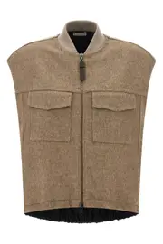 BRUNELLO CUCINELLI 'Shiny Zipper Pull' Vest