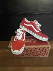 Classic Off The Wall Red Vans (Unisex) Men’s 6.5/ Women’s 7