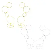 2Pcs Wedding Arch Stand Round Backdrop Stand for Anniversary Party Festival