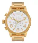 NEW NIXON 51-30 CHRONO ALL GOLD WHITE DIAL MEN'S WATCH A083508