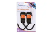 2pc Dreambaby Ezy-Fit Hooks Hanger Organiser Attachment For Stroller Pram Black