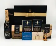 Luxury Gourmet Gift Hamper W/Chocolates & Moet & Chandon Vintage 2012 Champagne
