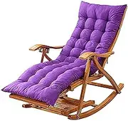 Zero Gravity Lounge Chair, Garden Chairs Rocking Chair,Multifunctional Nap Chair, with Foot Massage Wheel Foldable Cotton Cushion,Adult Easy Chair Bamboo Balcony Lounge Chair Lounge Chair (Color : C