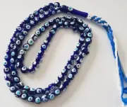New Tasbih Blue LUCKY EVIL EYE BEADS KOMBOLOI WORRY 99 BEADS KABBALAH ( Faulty)