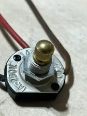 Lamp Rotary Switch Pigtail Part 3-Way 2 Circuit Brass Aluminum 3/8" Nipple