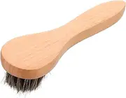 MOBUTOFU Horsehair Shoe Brush with Handle Efficient Boot Polish Applicator for Easy Shoe Care and Polishing Ergonomic Design for Comfortable Grip and Reduced Fatigue