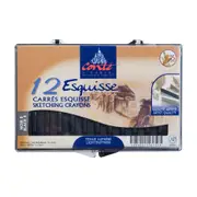 12pc Conte Carre 6mm Sketching Crayons Art/Sketch Drawing/Colouring Set Black B