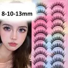 10 Pairs Fluffy Faux Mink Lashes Natural Look Fake Eye Lashes for Everyday