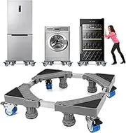 Mobile Roller, Washing Machine Stand Base,Washer and Dryer Pedestals,Mobile Base for Dryer Refrigerator Furniture Roller Base with Stronger Locking 4 Rolls 4 Feets