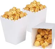 AimtoHome White Popcorn Boxes Mini Paper Popcorn Box Cardboard Popcorn Container for Party, Pack of 24