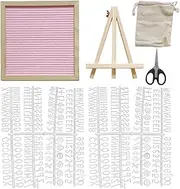 Changeable Letter Boards - Message Board | Wooden Frame Felt Bulletin 9.84X9.84Inch Rustic Billboard for School Classroom Event Display Celebration Birthday Cafe Nursery Halloween Christmas