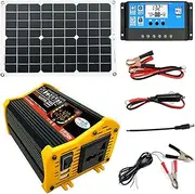 Xiaoguozi Solar Generator Kit with 6000W Inverter, Panels, and Dual USB Car Adapter for Outdoor RV/Van Camping