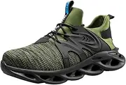[SDEQA] Men's Women's Safety Shoes Work Steel Toe Cap Trainers Lightweight Comfortable Non Slip Industrial Sneakers