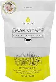 Bathefex Epsom Lime and Lemongrass Bath Salt, 1.4 kg