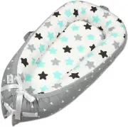 Portable Baby Nest Lounger Pod Cot Bed Bassinet Crib star Pattern 2024