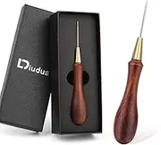 Leather Wooden Handle Scratch Awl, Wooden Handle Scratch Awl Tool, Leather Sewing Awl for Leather Punch Hole or DIY Handmade
