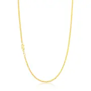 9ct Yellow Gold Silver Filled 50cm Foxtail Chain