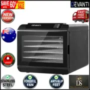 Devanti Food Dehydrators 6 Trays Fruit Dehydrator Commercial Beef Jerky Dryer
