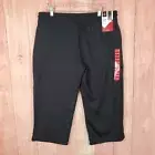 Members Mark Womens Black Stretch Capri Pants Sz XL NEW NWT