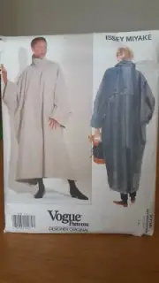 Issey Miyake Vogue Sewing Pattern 2376 Large XLarge Factory Folded