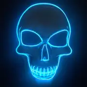 Halloween Glow Ghost Skull Face Mask EL Horror Scary Led Mask For Party