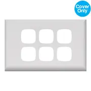 HPM Excel 6 Gang Light Switch White Cover