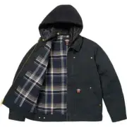 Supreme FW24 Dickies Hooded Cotton Canvas Work Jacket Black Size XL New IN HAND