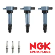 3 Ignition Coil + 3 NGK Platnium Spark Plug for 2008-15 Smart Fortwo UF681 (for: Smart)