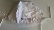 Pottery Barn Kids Easter Basket Liner White Embroidered Butterfly Tutu "Miranda"