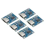 TP4056 TYPE-C USB 4.5-5.5V 1A Battery Charger Module Panel Pack of 5