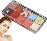 Lip Palette Makeup | Tinted Lip Gloss Palette in 10 Colours, Waterproof Jelly Makeup Long Lasting Lip Gloss Set for Women and Teens