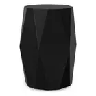 Judson SOLID MANGO WOOD 15" Wide Polygon Side Table in Black & Fully Assembled
