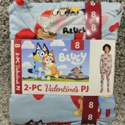 Bluey 2 Piece Pajama Set Unisex Size 8 Soft Comfey Tagless Lightweight