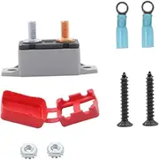 CHILDWEET 6pcs 12v/24v 20a Manual Reset Circuit Breaker Boat and Truck Use with Red Cover and Protection Socket