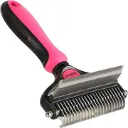 Nidawi Pet Grooming Brush, 2 in 1 Deshedding Tool & Undercoat Rake Dematting Comb for Matts & Tangles Removing, Reduces Shedding by up to 95%, Great for Short to Long Hair of Medium Large Dogs & Cats