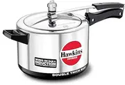 Hawkins Hevibase Induction Compatible Pressure Cooker, 5 Litre Capacity, Silver
