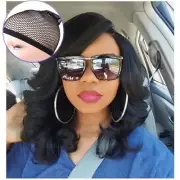 Lady Miranda Loose Wave Lace Part Wig Pure Color Nature Curly Synthetic Heat ...